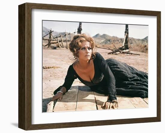 Once Upon a Time in the West by SergioLeone with Claudia Cardinale c, 1968 (photo)-null-Framed Photo