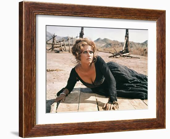 Once Upon a Time in the West by SergioLeone with Claudia Cardinale c, 1968 (photo)-null-Framed Photo