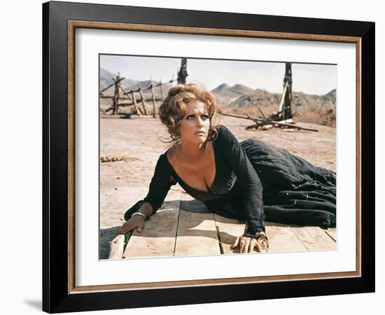 Once Upon a Time in the West by SergioLeone with Claudia Cardinale c, 1968 (photo)-null-Framed Photo