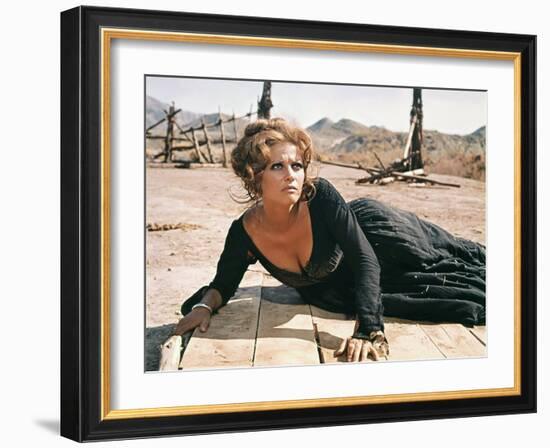 Once Upon a Time in the West by SergioLeone with Claudia Cardinale c, 1968 (photo)-null-Framed Photo