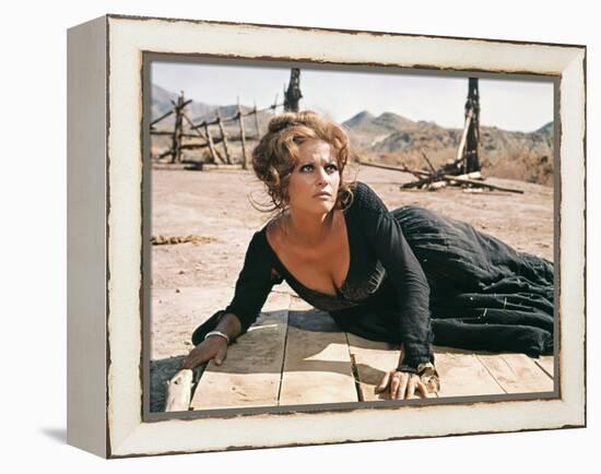 Once Upon a Time in the West by SergioLeone with Claudia Cardinale c, 1968 (photo)-null-Framed Stretched Canvas