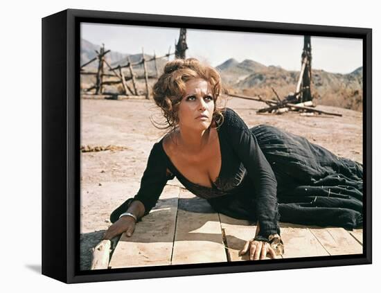 Once Upon a Time in the West by SergioLeone with Claudia Cardinale c, 1968 (photo)-null-Framed Stretched Canvas