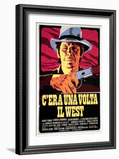 Once Upon a Time in the West, Charles Bronson on Italian Poster Art, 1968-null-Framed Art Print