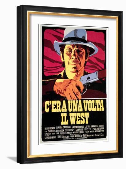 Once Upon a Time in the West, Charles Bronson on Italian Poster Art, 1968-null-Framed Art Print