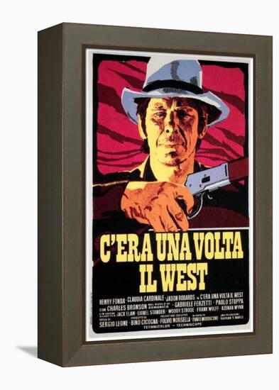 Once Upon a Time in the West, Charles Bronson on Italian Poster Art, 1968-null-Framed Stretched Canvas