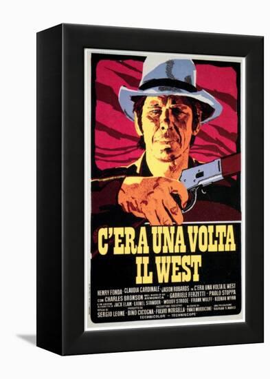 Once Upon a Time in the West, Charles Bronson on Italian Poster Art, 1968-null-Framed Stretched Canvas