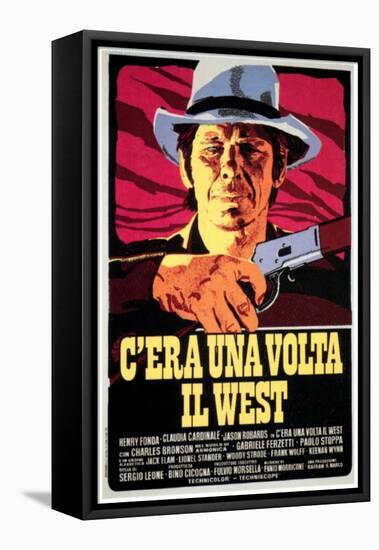 Once Upon a Time in the West, Charles Bronson on Italian Poster Art, 1968-null-Framed Stretched Canvas
