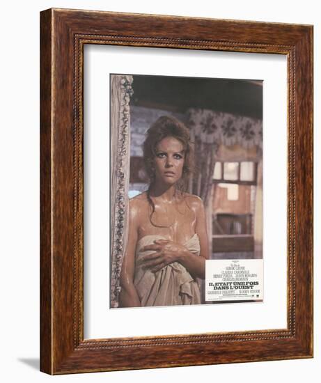 Once Upon a Time in the West, Claudia CArdinale, 1968-null-Framed Premium Giclee Print