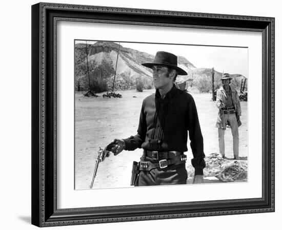 Once Upon a Time in the West, Henry Fonda, Charles Bronson, 1968-null-Framed Premium Photographic Print