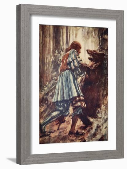 Once When Attacked by a She-Bear He Choked Her with His Bare Hands-Arthur C. Michael-Framed Giclee Print