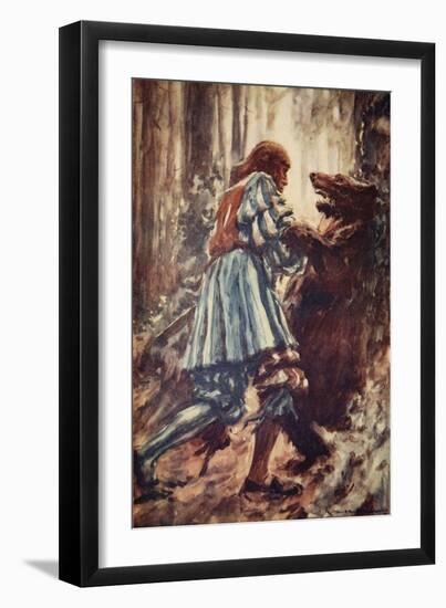 Once When Attacked by a She-Bear He Choked Her with His Bare Hands-Arthur C. Michael-Framed Giclee Print