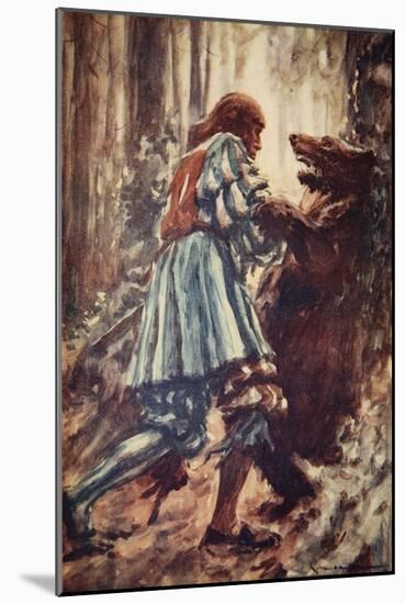 Once When Attacked by a She-Bear He Choked Her with His Bare Hands-Arthur C. Michael-Mounted Giclee Print