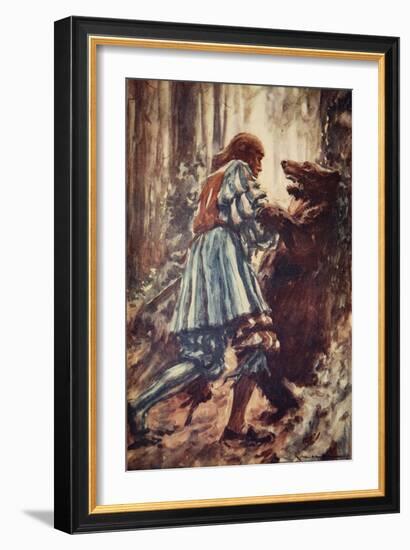 Once When Attacked by a She-Bear He Choked Her with His Bare Hands-Arthur C. Michael-Framed Giclee Print