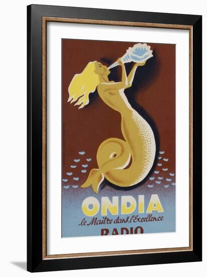 Ondia Radio Poster--Framed Giclee Print