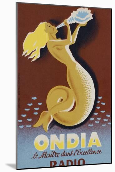 Ondia Radio Poster-null-Mounted Giclee Print