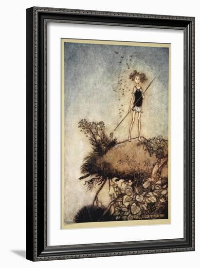 One Aloof Stand Sentinel, Illustration from 'Midsummer Nights Dream' by William Shakespeare, 1908-Tawaraya Sotatsu-Framed Giclee Print