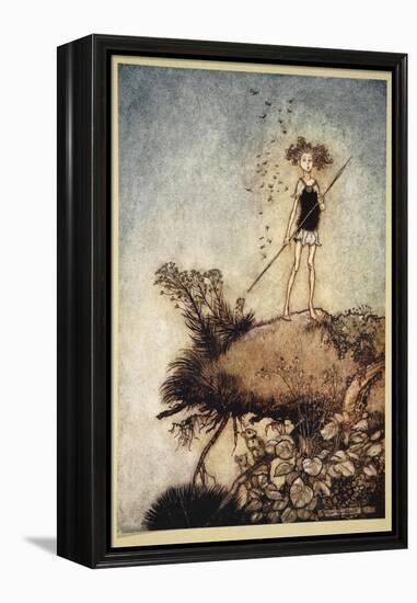 One Aloof Stand Sentinel, Illustration from 'Midsummer Nights Dream' by William Shakespeare, 1908-Tawaraya Sotatsu-Framed Premier Image Canvas