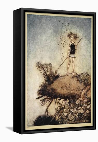 One Aloof Stand Sentinel, Illustration from 'Midsummer Nights Dream' by William Shakespeare, 1908-Tawaraya Sotatsu-Framed Premier Image Canvas