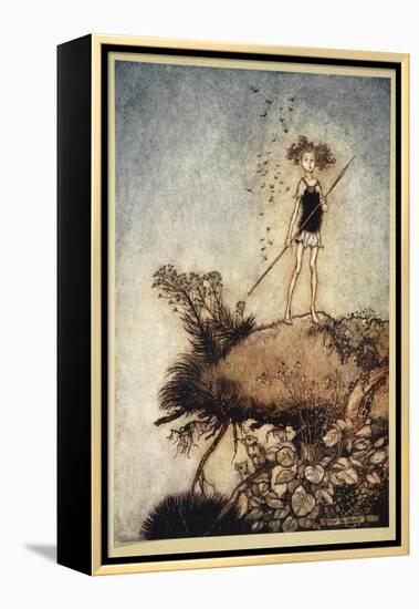 One Aloof Stand Sentinel, Illustration from 'Midsummer Nights Dream' by William Shakespeare, 1908-Tawaraya Sotatsu-Framed Premier Image Canvas