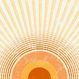 70S Retro Background - Abstract Curved Lines-one AND only-Photographic Print
