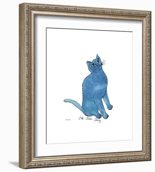 One Blue Pussy, c.1954-Andy Warhol-Framed Giclee Print