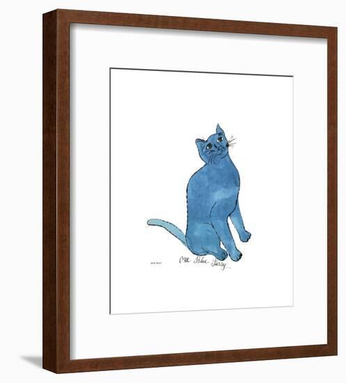 One Blue Pussy, c.1954-Andy Warhol-Framed Giclee Print