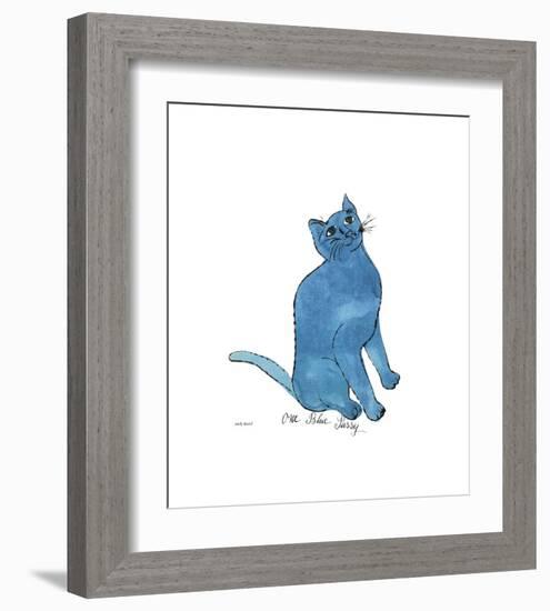 One Blue Pussy, c.1954-Andy Warhol-Framed Giclee Print