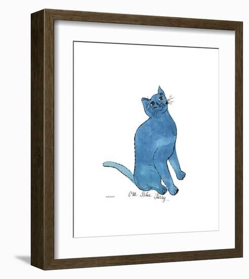 One Blue Pussy, c.1954-Andy Warhol-Framed Giclee Print