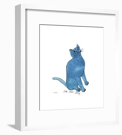 One Blue Pussy, c.1954-Andy Warhol-Framed Giclee Print