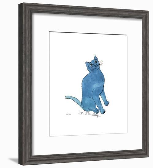 One Blue Pussy, c.1954-Andy Warhol-Framed Giclee Print