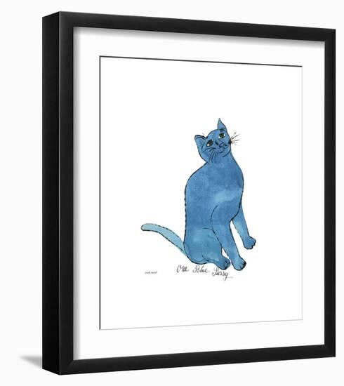 One Blue Pussy, c.1954-Andy Warhol-Framed Giclee Print