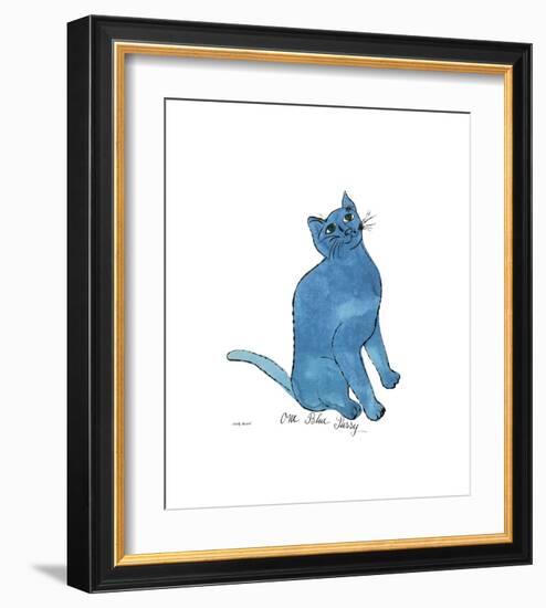 One Blue Pussy, c.1954-Andy Warhol-Framed Giclee Print