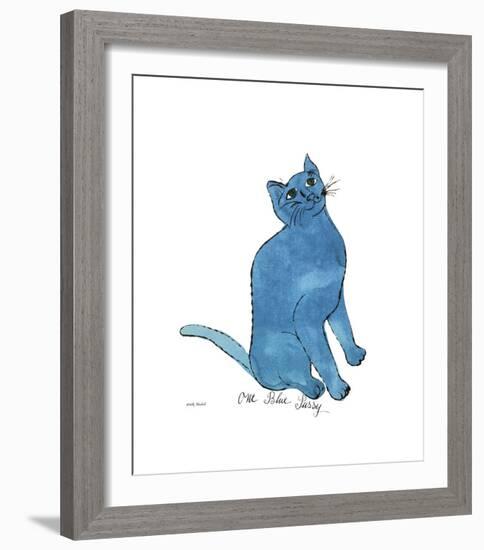 One Blue Pussy, c.1954-Andy Warhol-Framed Giclee Print