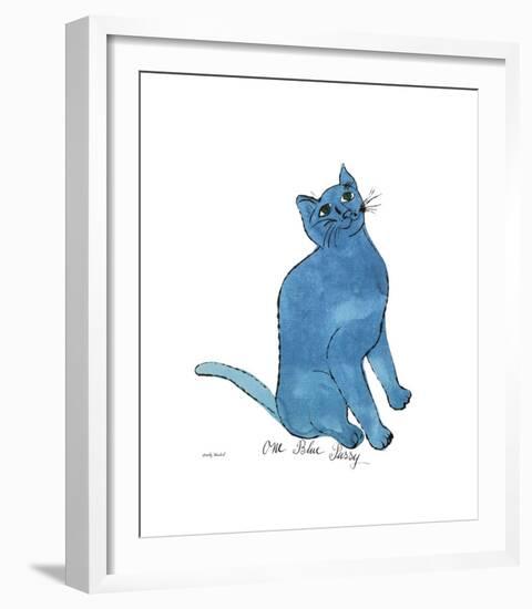 One Blue Pussy, c.1954-Andy Warhol-Framed Giclee Print