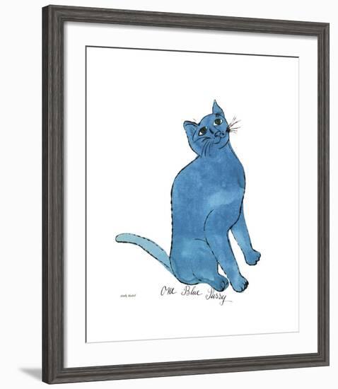 One Blue Pussy, c.1954-Andy Warhol-Framed Giclee Print