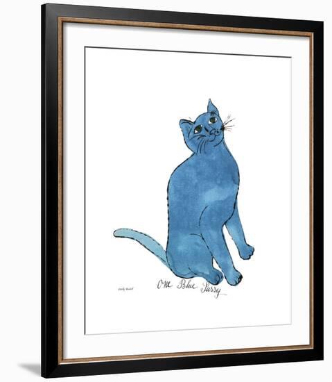 One Blue Pussy, c.1954-Andy Warhol-Framed Giclee Print