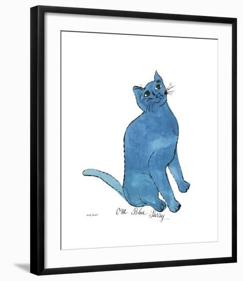 One Blue Pussy, c.1954-Andy Warhol-Framed Giclee Print