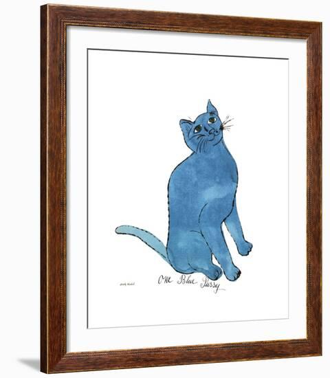 One Blue Pussy, c.1954-Andy Warhol-Framed Giclee Print