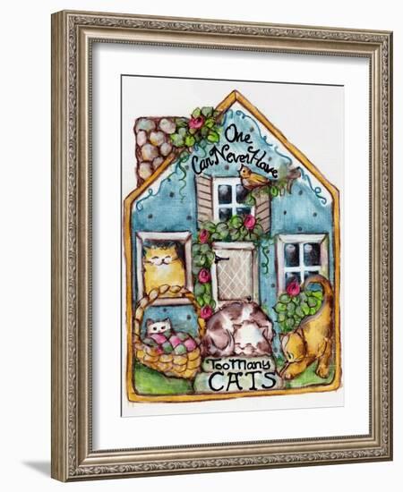 One Can Never Have Too Many Cats-sylvia pimental-Framed Art Print