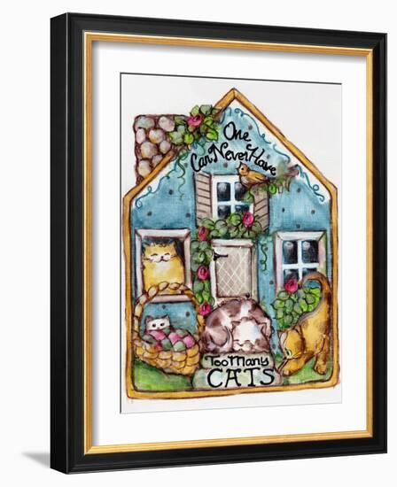 One Can Never Have Too Many Cats-sylvia pimental-Framed Art Print