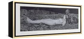 One Corpse, from the Cycle 'Death and the Maiden'-August Bromse-Framed Premier Image Canvas
