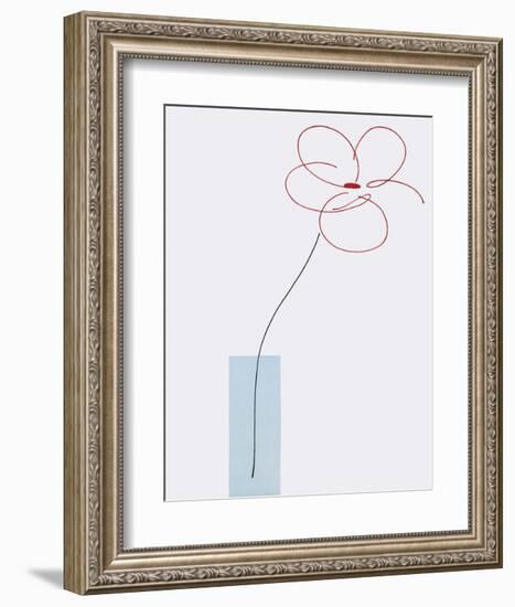 One Daisy Flower in vase-Takashi Sakai-Framed Art Print