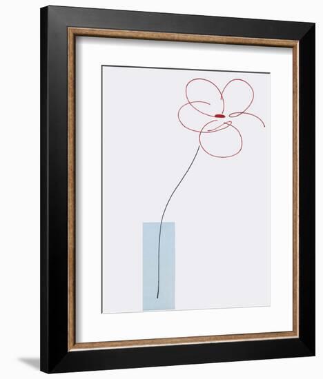 One Daisy Flower in vase-Takashi Sakai-Framed Art Print