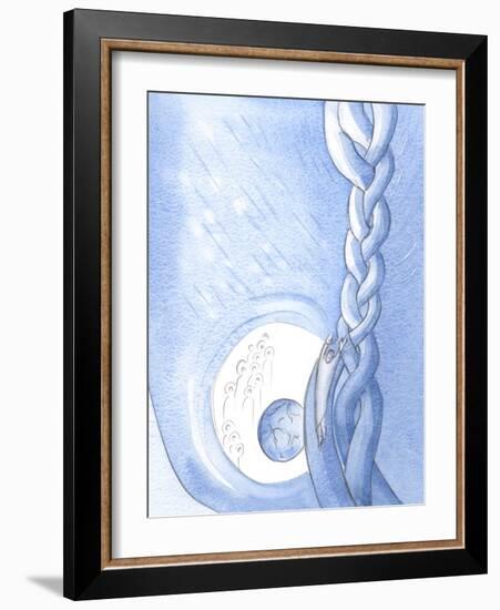 One Day, in Communion, Christ Lifted Me into the Dance of Eternity, 2000 (W/C on Paper)-Elizabeth Wang-Framed Giclee Print