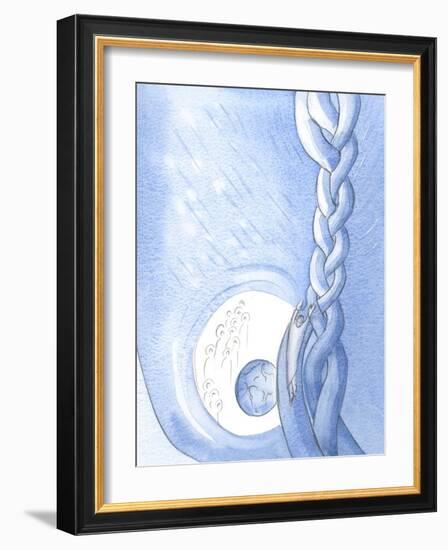 One Day, in Communion, Christ Lifted Me into the Dance of Eternity, 2000 (W/C on Paper)-Elizabeth Wang-Framed Giclee Print