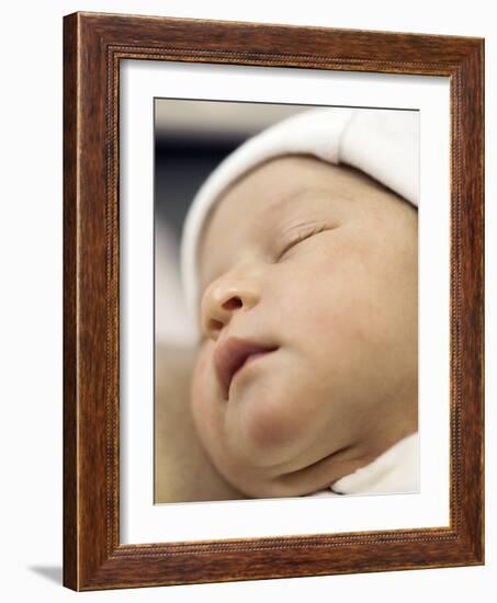 One Day Old Baby Girl Sleeping-Cristina-Framed Photographic Print