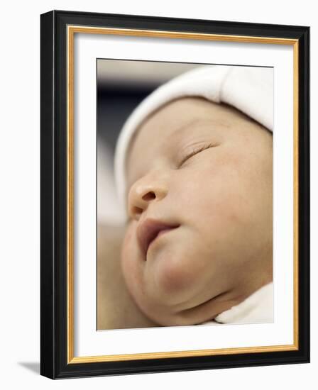 One Day Old Baby Girl Sleeping-Cristina-Framed Photographic Print