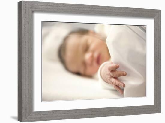 One Day Old Baby Girl Sleeping-Cristina-Framed Photographic Print