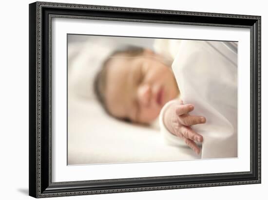 One Day Old Baby Girl Sleeping-Cristina-Framed Photographic Print