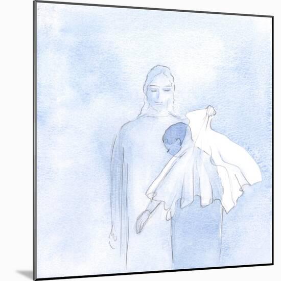 One Day, within My Soul, He Held out a Wedding Veil, 2000 (W/C on Paper)-Elizabeth Wang-Mounted Giclee Print